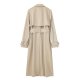 European  American And French Style Double Row Ornament Belt Trench Coat