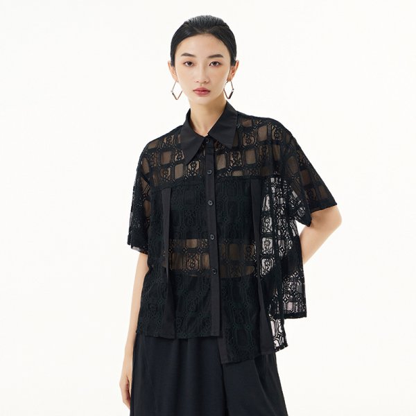 Women's Loose Fashion Versatile Lace Top