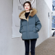 Women's Winter Korean Style Loose Mid-length Small Student Thickened White Duck Down Coat