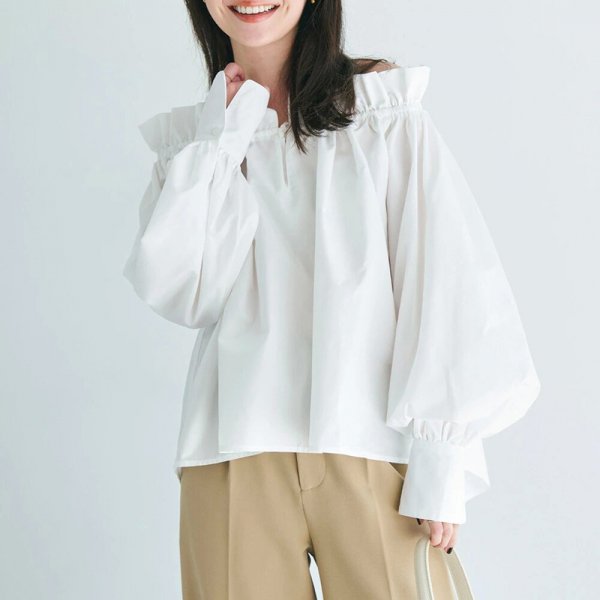 Autumn Women's Blouse Ruffled Off-shoulder