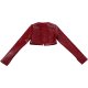 Women's Slim Fit Midriff-baring Short Round Neck Coat