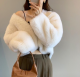 Women's V-neck Korean-style Fur Coat