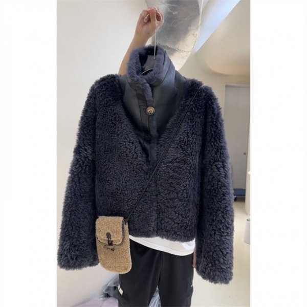 Thickened Fur One-piece Top For Women