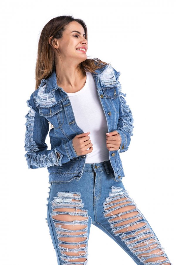 European And American Worn Plus Size Denim Clothing For Women