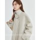 Stand Collar Loose Woolen Female Reversible Cashmere Coat