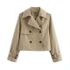 Lapel Double Breasted Versatile Short Trench Coat