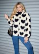 Heart-shaped Zipper Thermal Coat For Women